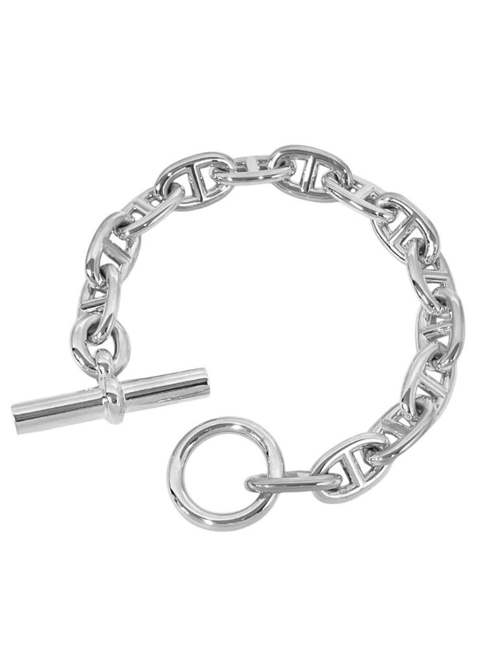 Hermes Chaine D'Ancre MM Bracelet 14 Top Silver